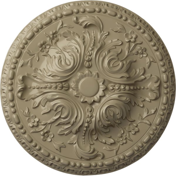Ekena Millwork Amelia Ceiling Medallion (Fits Canopies up to 2 3/8"), Hand-Painted Gobi Desert, 19 5/8"OD x 3/4"P CM20AMGDF - main